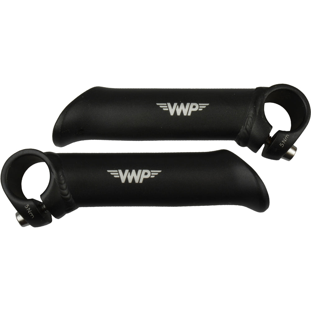 Vwp bar-ends gesmeed kort recht aluminium zwart