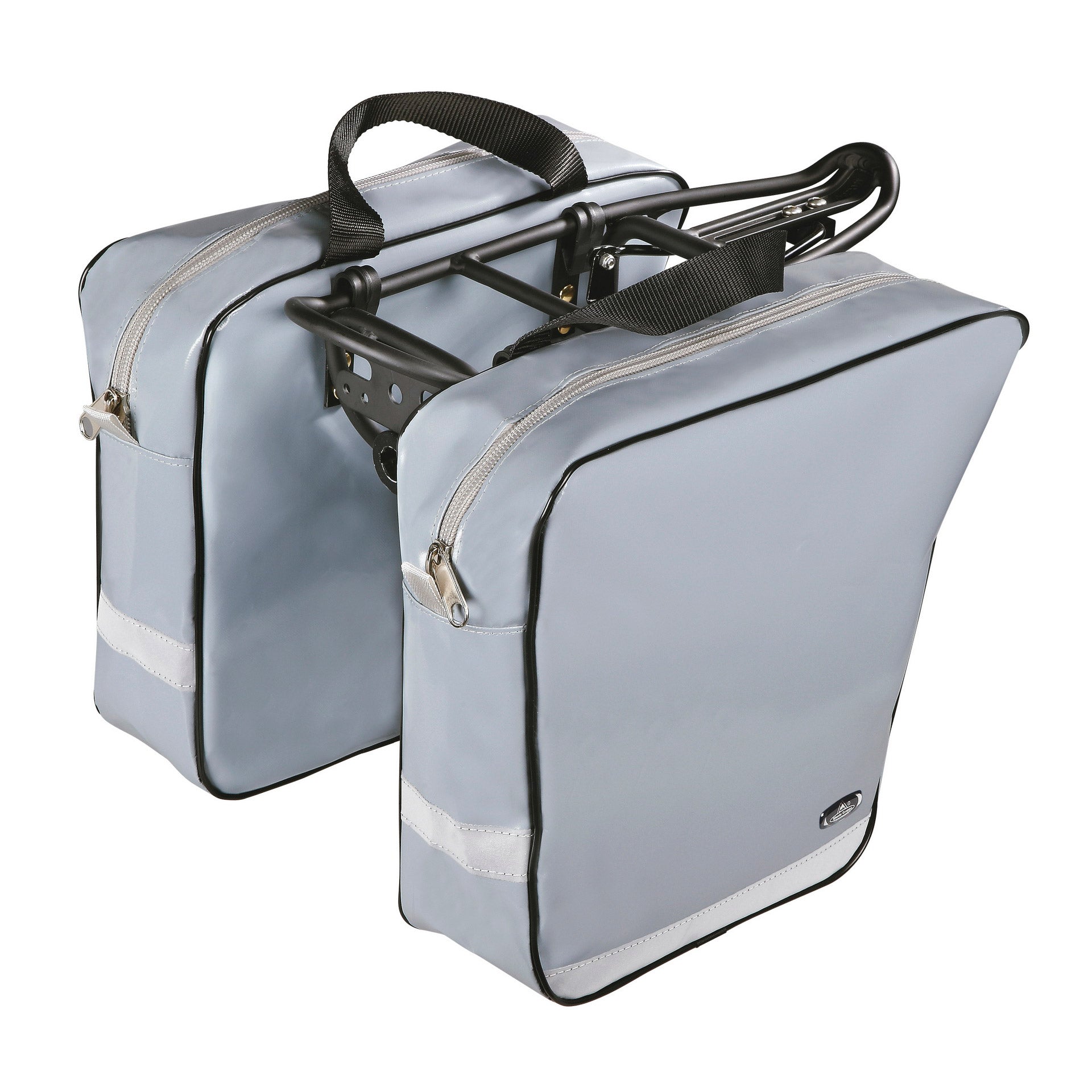 Monte Grappa sacoche L+R 15L Vernis avec fermeture éclair gris