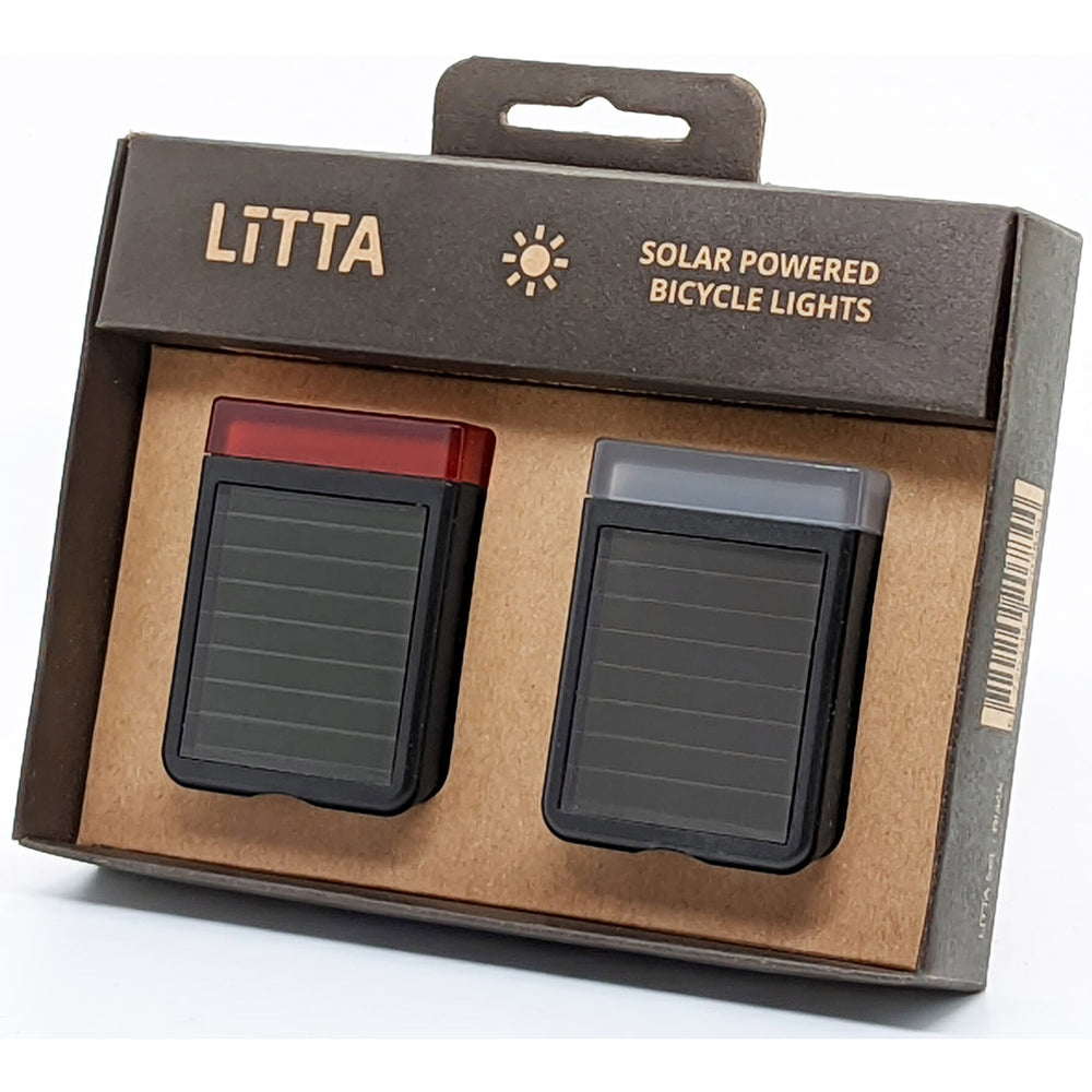 Litta Bicycle light LED à énergie solaire Stormy Grey