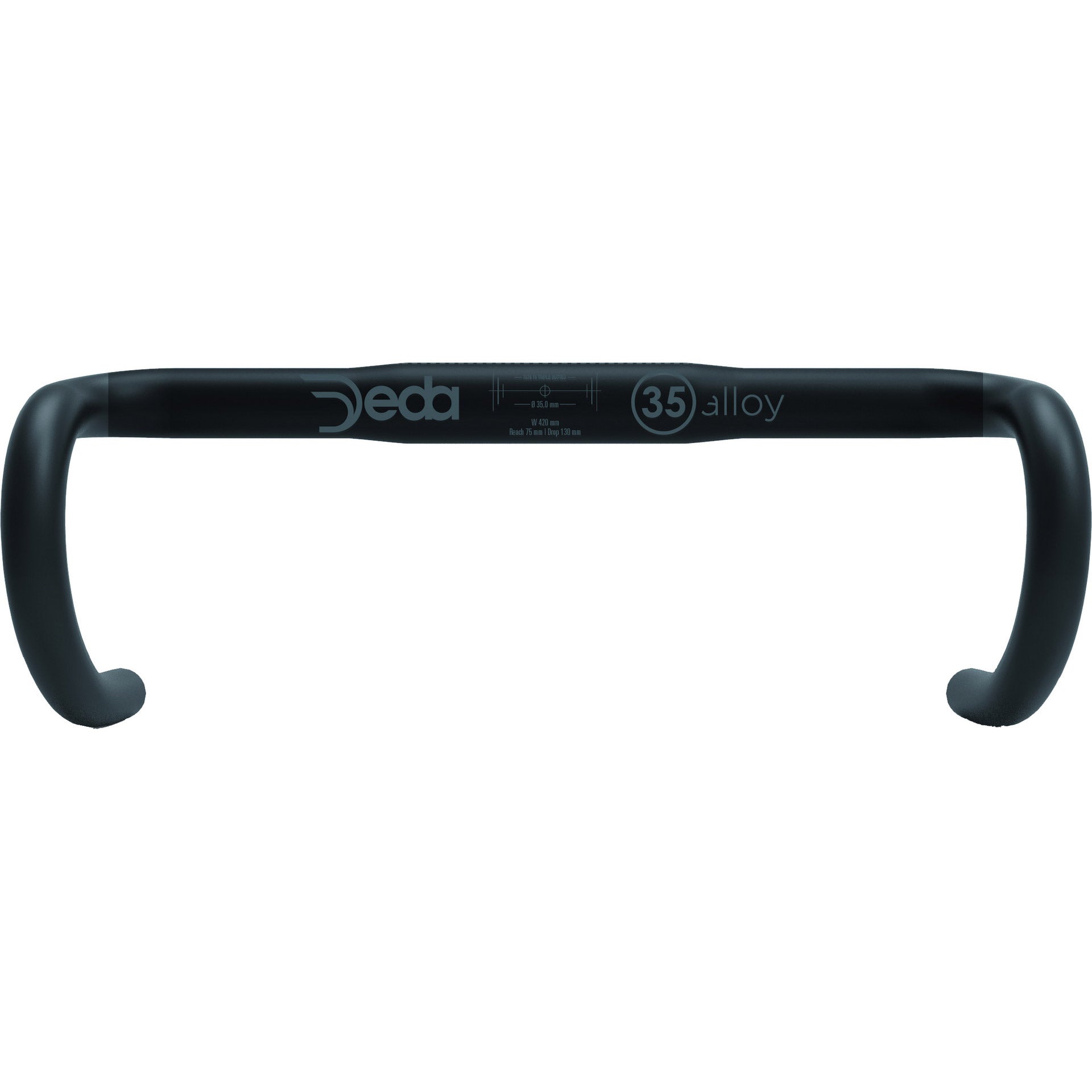 Deda stuur m35 rhm 42cm aluminium zwart