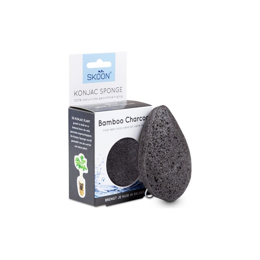 Skoon Konjac spons Bamboo Charcoal