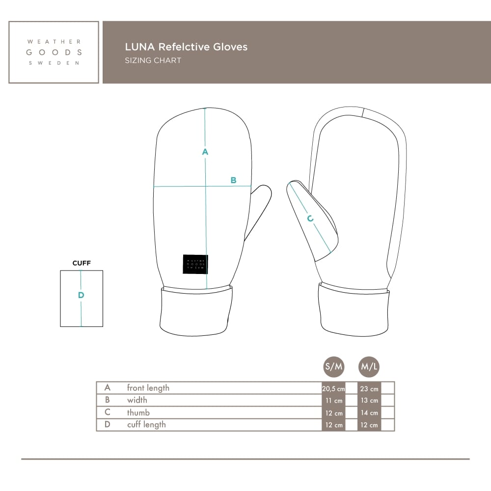 Weathergoods Zweden Weathergoods Zweden reflecterende wanten Zilver ML