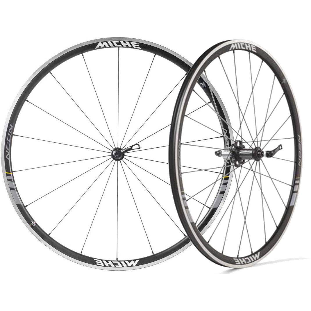 Paire de roues Miche néon CA pneu noir