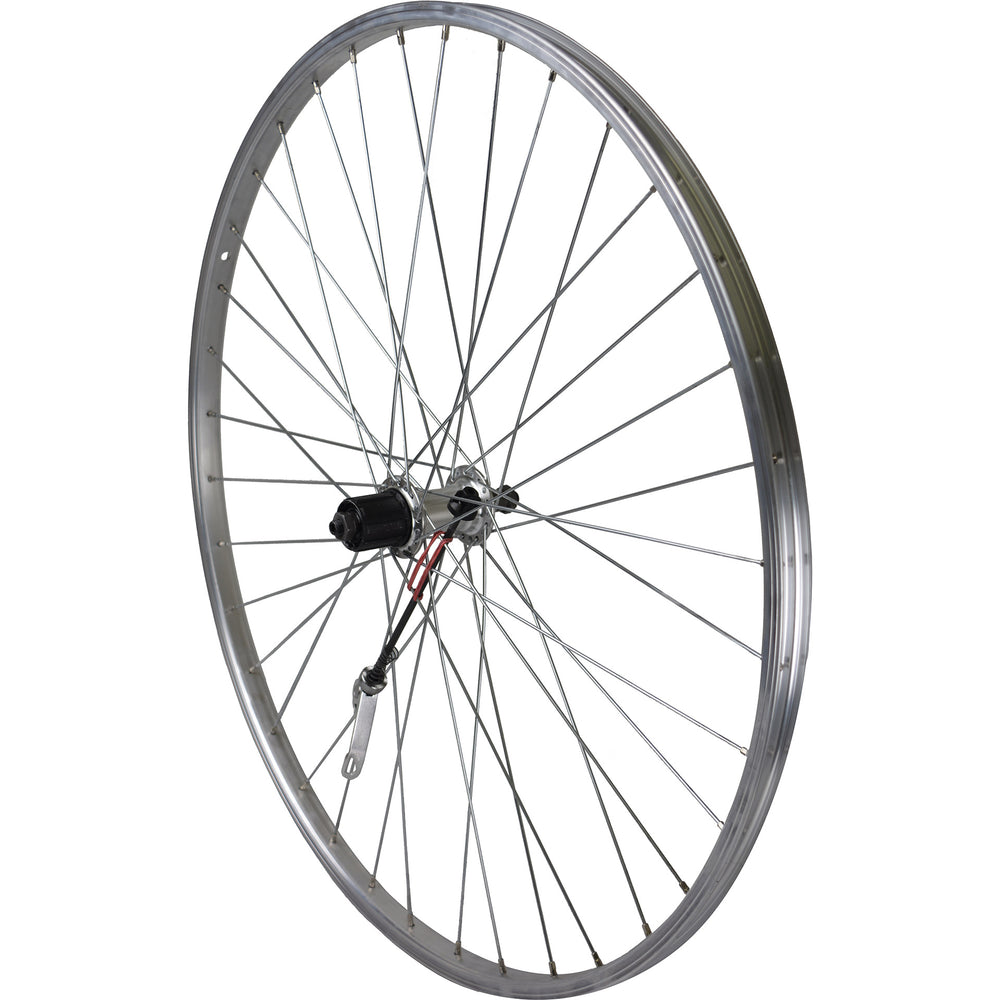 Achterwiel 28-15 8-13 8 622 cas. 7V uitval alu SH zilver