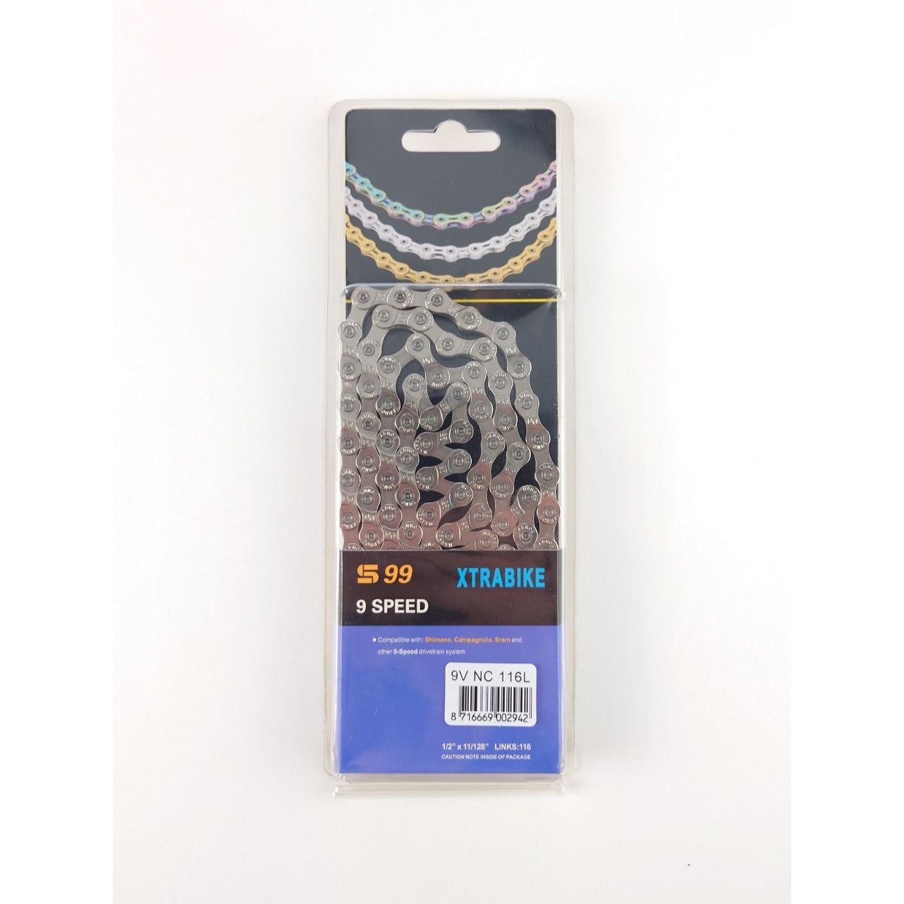 Xtrabike ketting 9v nc 116l
