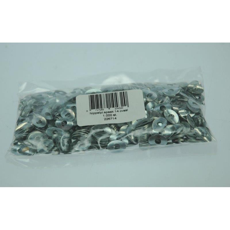 Xtrabike spaakplaatje nippel ovaal 14