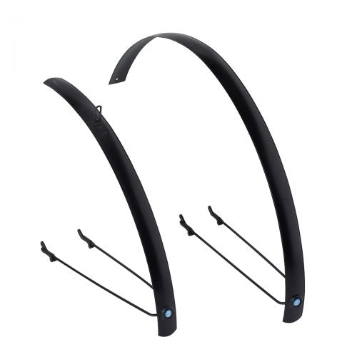 Xtrabike spatbordset 28 zwart vlak alu