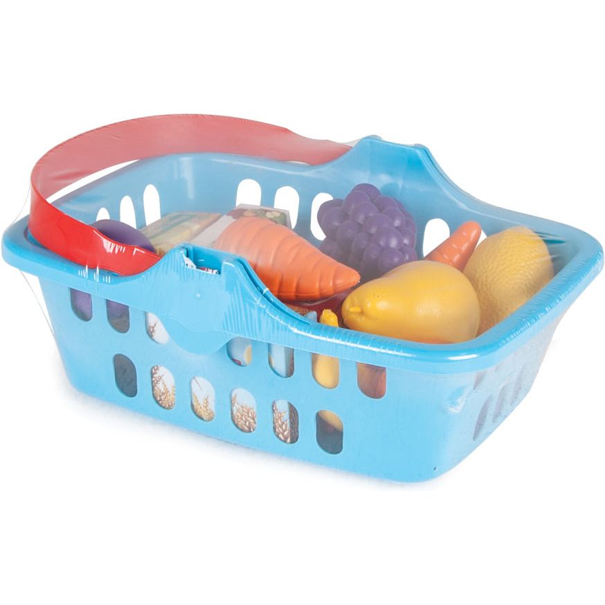 speelgoedfruitmand blauw 17-delig