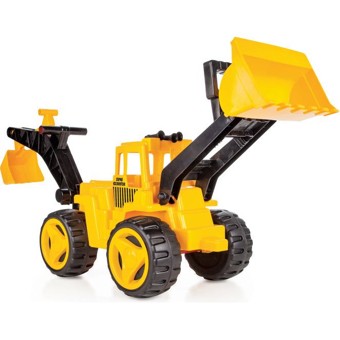 Super speelgoedgraafmachine 42 cm geel zwart