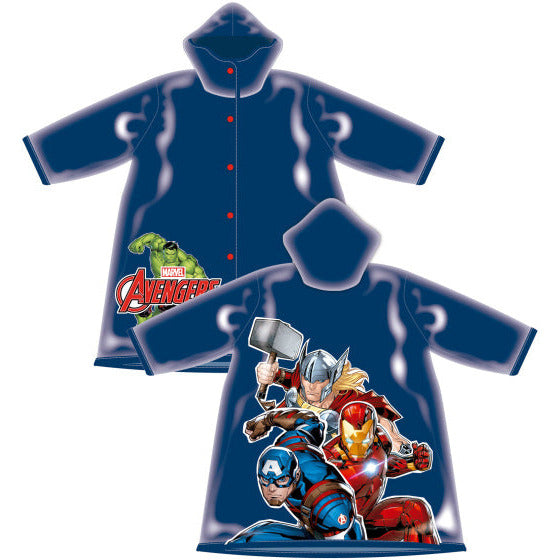 regenjas Avengers junior PVC donkerblauw maat 4 jaar
