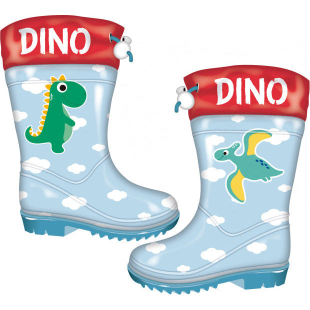 Regenlaarzen Dino Jongens PVC Blauw Rood maat 28