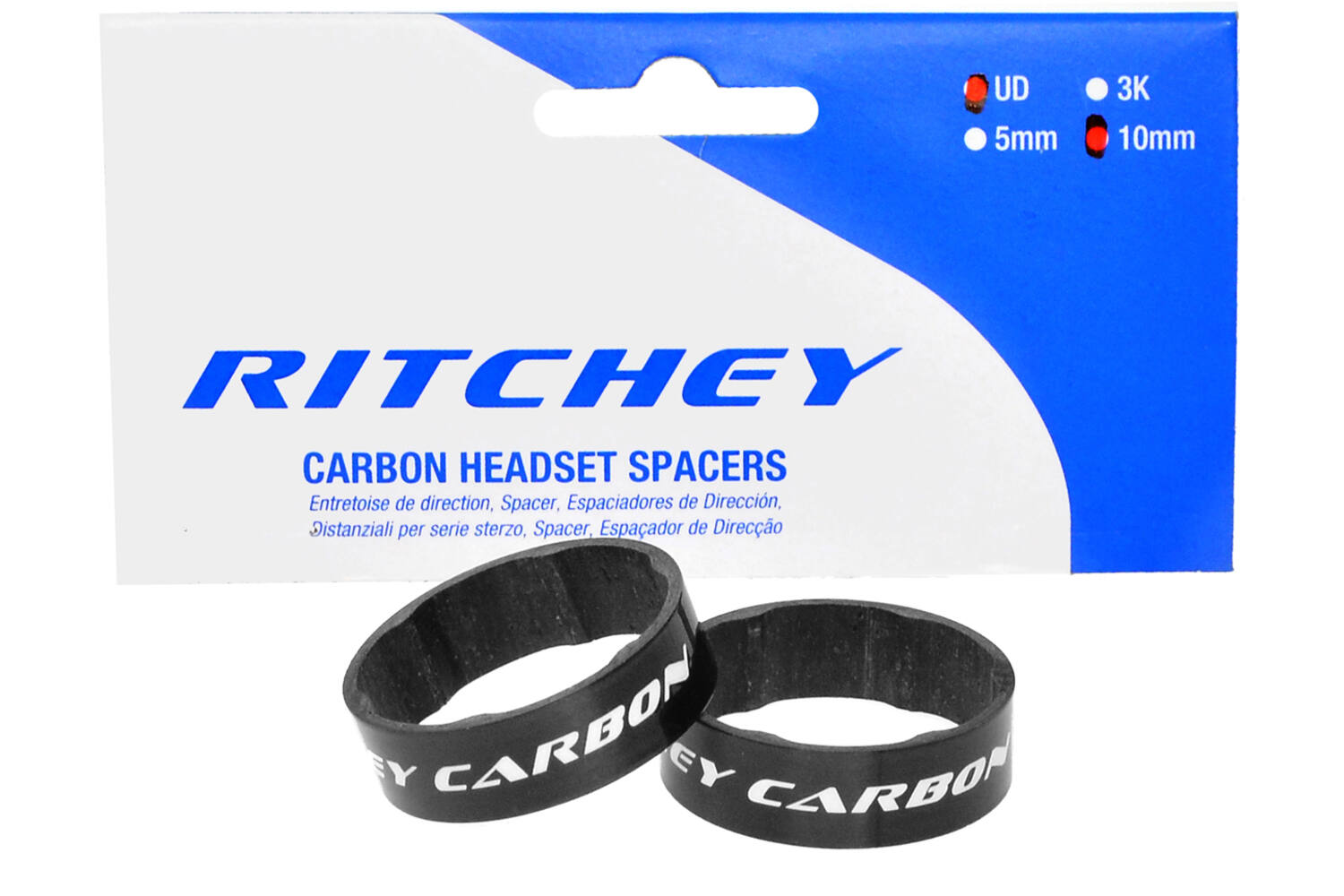 Ritchey - wcs afstandsbusset ud carbon 10mm 1-1 8'' 2 stuks