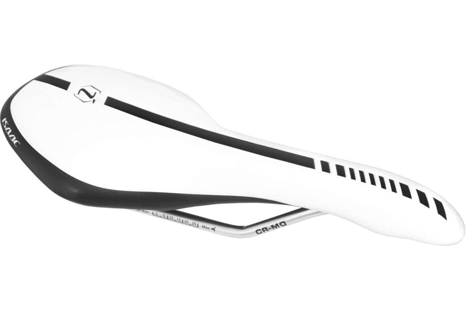 Isaac - fietszadel wit zwart