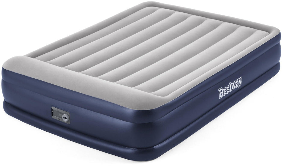 luchtbed tritech 46 cm queen AC 203 cm blauw grijs