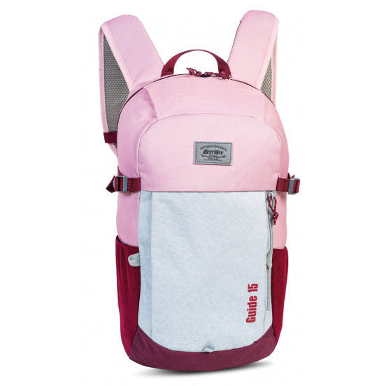 rugzak dames 15 liter 47 x 25 cm textiel roze rood