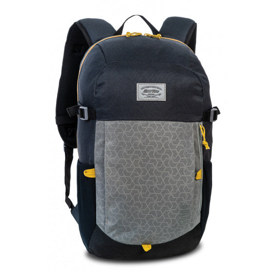 rugzak heren 15 liter 47 x 25 cm textiel zwart geel