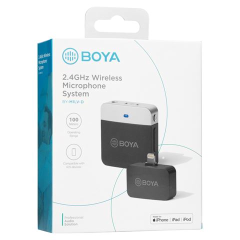 Boya 2,4 GHz Dasspeldmicrofoon Draadloos BY-M1LV-D voor iOS