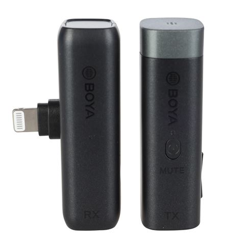 Microphone à pince à cravate Boya 2,4 GHz sans fil BY-WM3D pour iOS