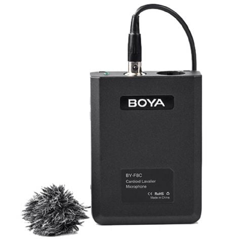 Micro-cravate cardioïde Boya BY-F8C pour vidéo ou instruments