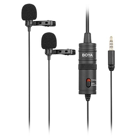 Boya Duo Lavalier Microphone BY-M1DM for Smartphone, DSLR, Camcorders and PC
