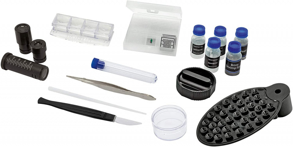 microscoop junior 29 cm staal rood 28-delig