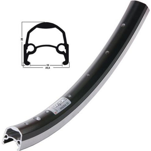 Ryde velg andra 10 alu matzwart zilver 28 inch 36 gaats 13g etrto 622