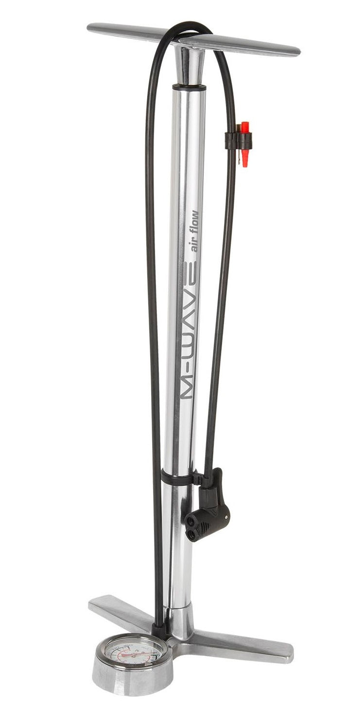 M-wave luchtstroom hogedrukpomp 145psi aluminium av-dv-fv zilver