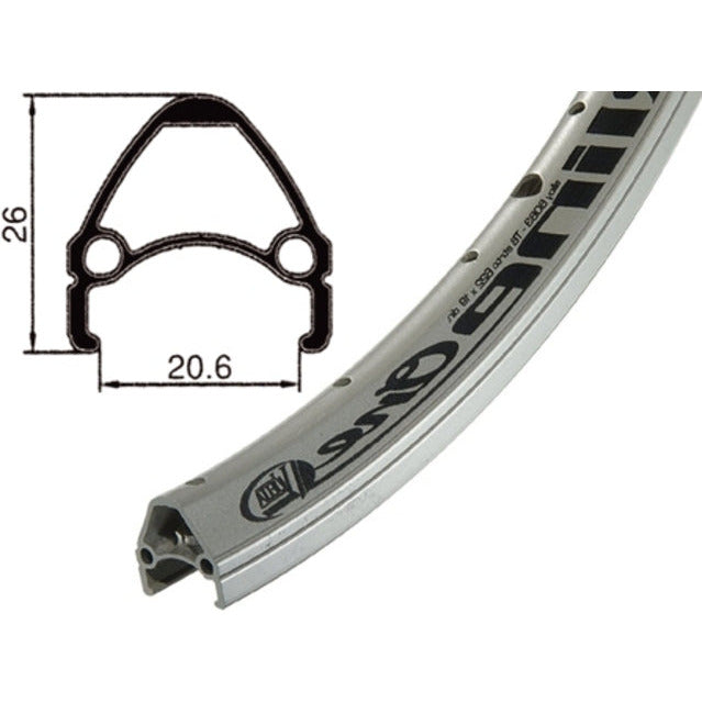 Jante avion de ligne Ryde 26 (559) 36 trous haut 26x1.75