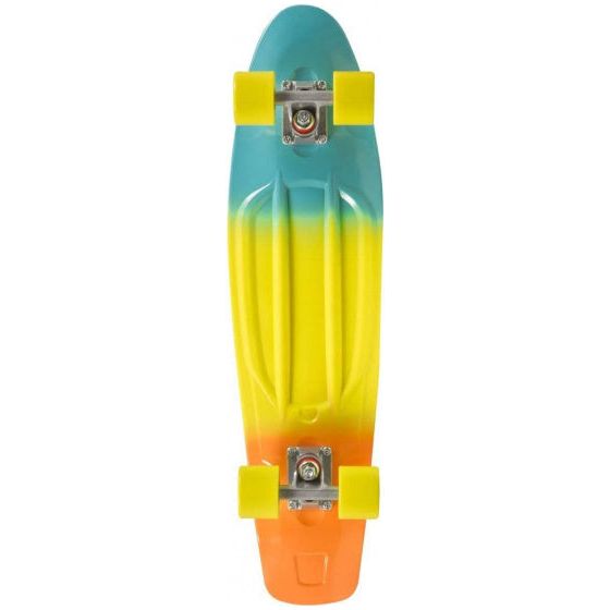 Big Jim Tricolor skateboard 71 cm blauw geel oranje