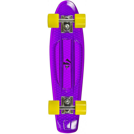 Juicy Susi Clear Purple skateboard 57 cm met tas geel