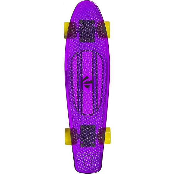 Juicy Susi Clear Purple skateboard 57 cm met tas geel