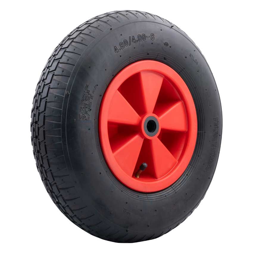 Sr wiel 480 400x8 16x4 kunststof velg rood zonder as
