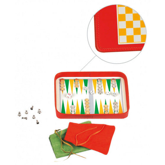reisspellen set 28 x 24 cm 5-delig oranje groen