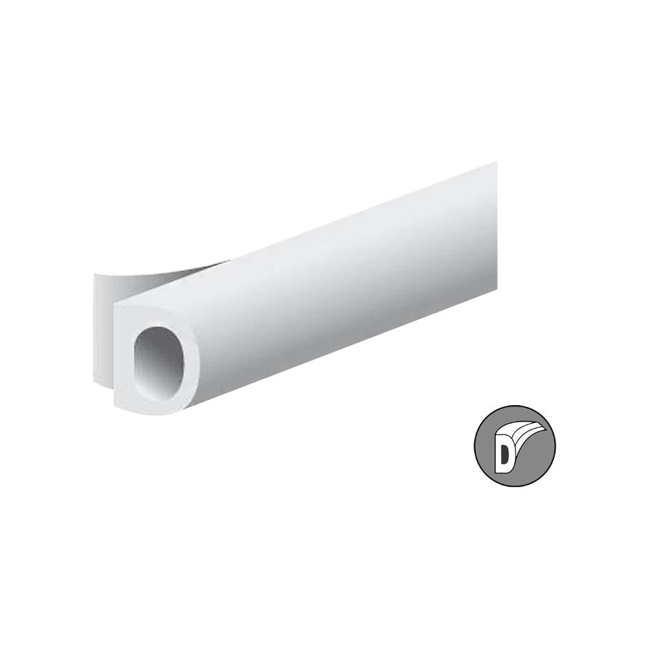 Ellen Tochtband D-profiel Wit 8x6mm 7,5m