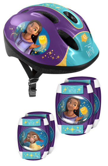 Wish 5-delig Skatebescherming 50-56 cm Paars Turquoise maat SM