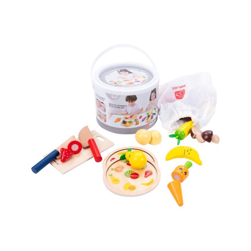 Speelgoed snijset hout Groente en Fruit