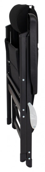 campingstoel Chateau 123 x 48 cm aluminium zwart