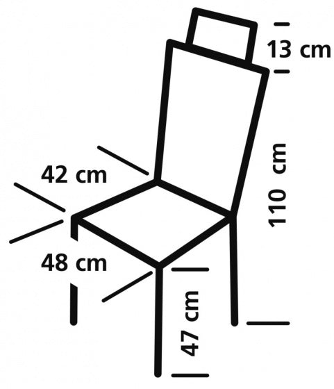 campingstoel Chateau 123 x 48 cm aluminium zwart