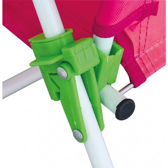 campingstoel Nicky junior 46 cm polyester staal roze