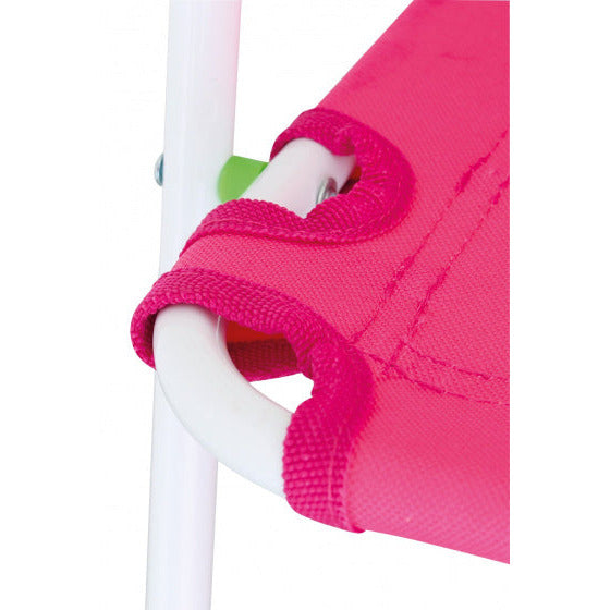 campingstoel Nicky junior 46 cm polyester staal roze