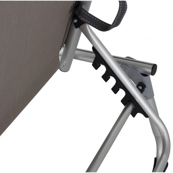 ligbed Pebble Beach 57 x 188 x 30 cm aluminium grijs