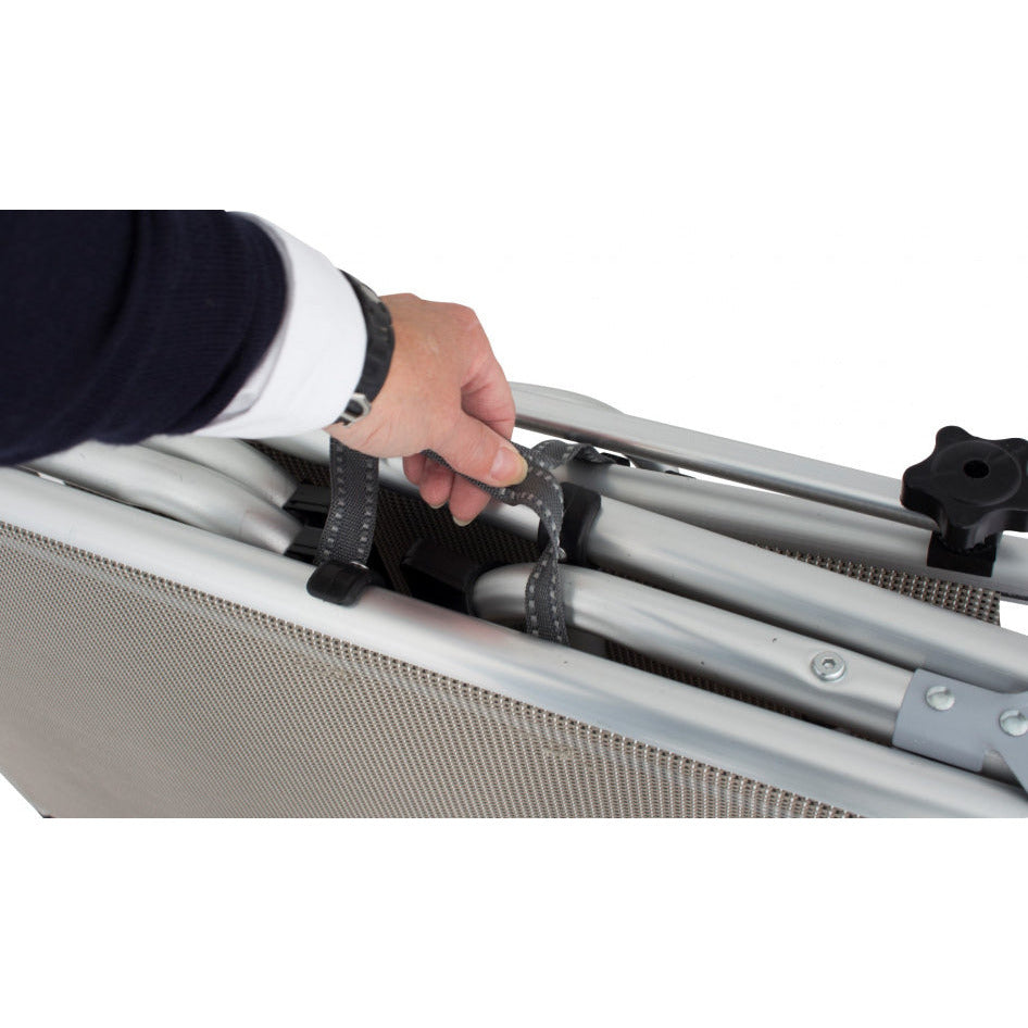 ligbed Pebble Beach 57 x 188 x 30 cm aluminium grijs