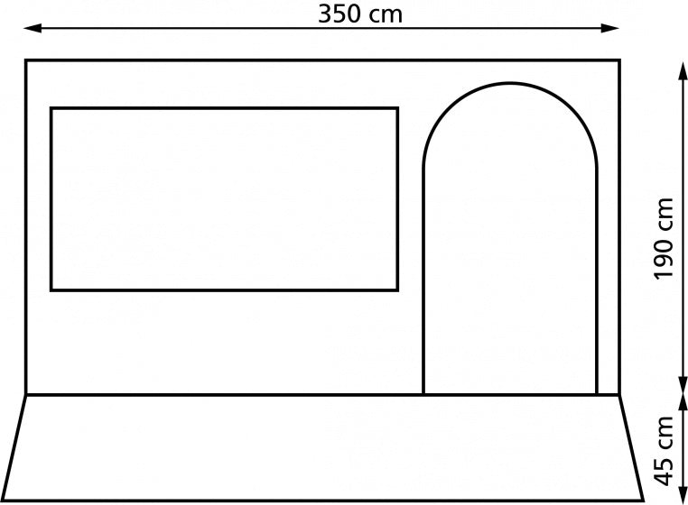 luifeltent Narvik 350 220 x 230 cm polyester grijs