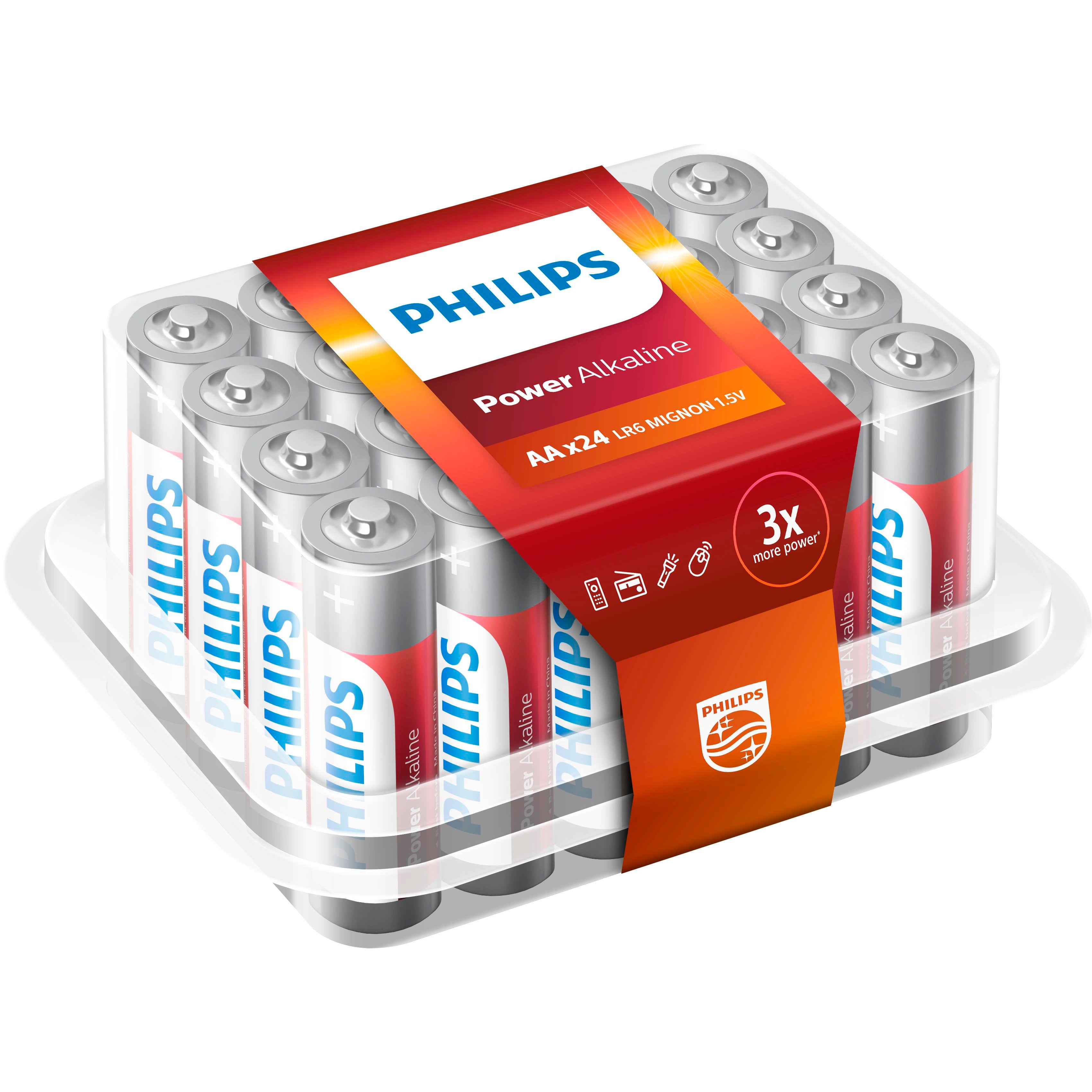 Philips power alkaline AA LR6 penlite blisterverpakking 24 101124