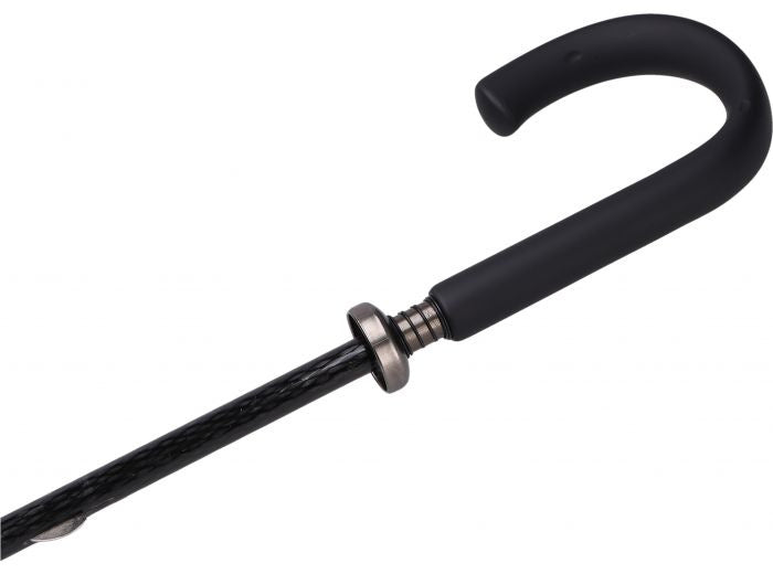 paraplu winddicht 120 cm polyester zwart