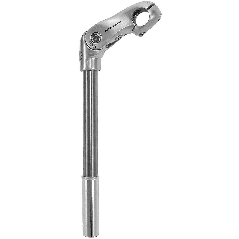 Promax stuurpen verstelbaar 300mm 22,2 25,4 + adapter zilver