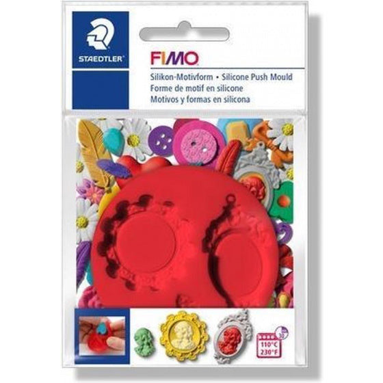 Fimo Kleimal camee junior 7 cm siliconen rood