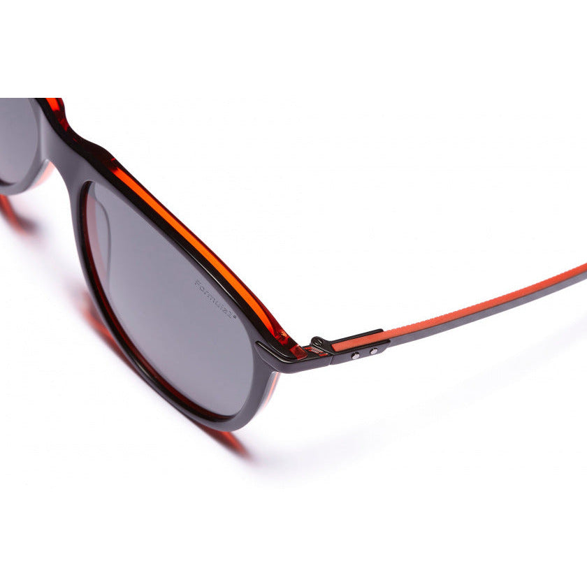 zonnebril unisex rond cat.4 zwart lichtgrijs