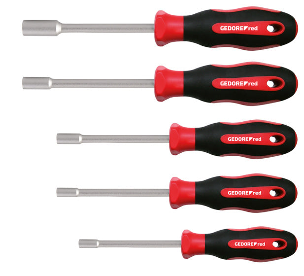 2C-Soksleutelset 6-13 mm Rood 5-delig