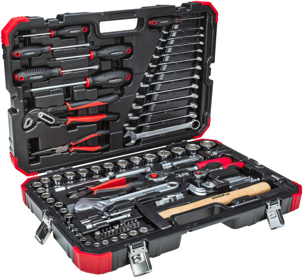 Dopsleutelset 1 4 + 1 2 Inch 10-32 mm 100-delig